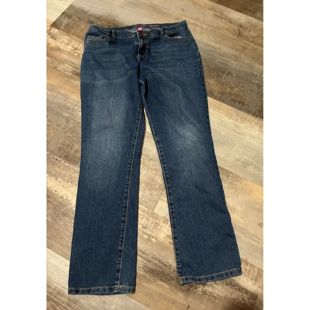 The Childrens Place Girls Skinny Jeans Medium Wash Denim Size 16P Plus Heart